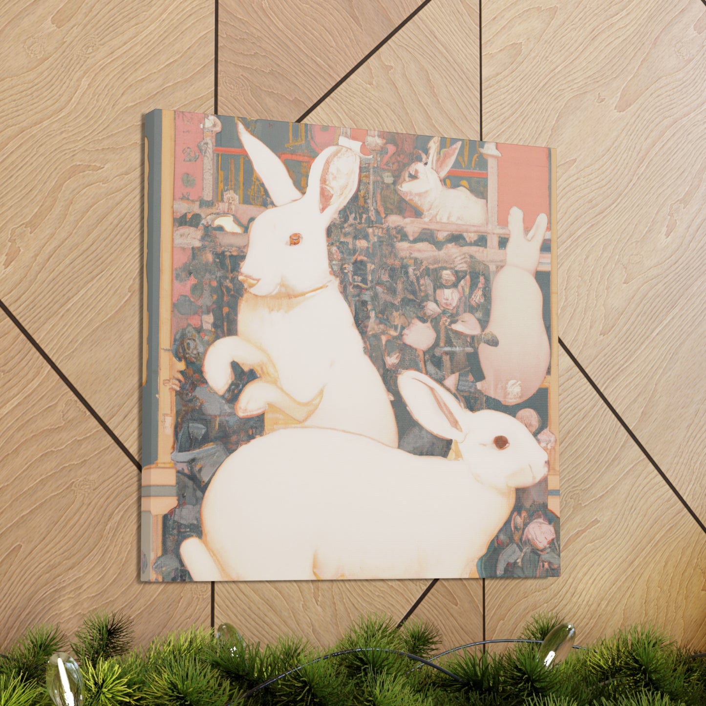 Rabbit in Springtime. - Canvas