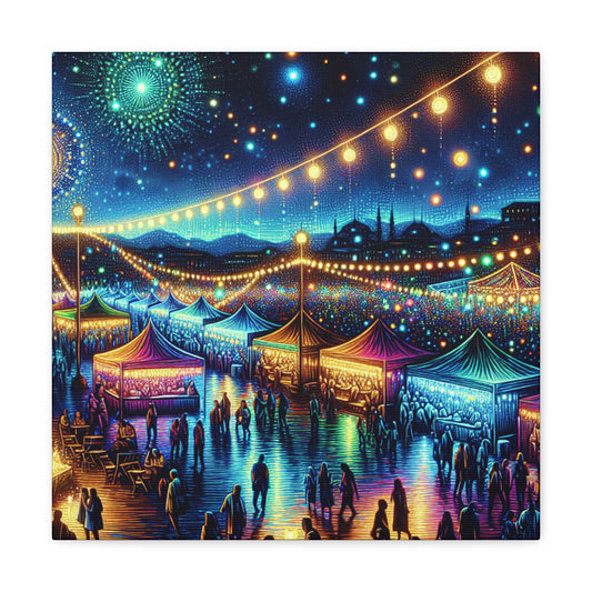 Vibrant Celebration Under Skies - Canvas