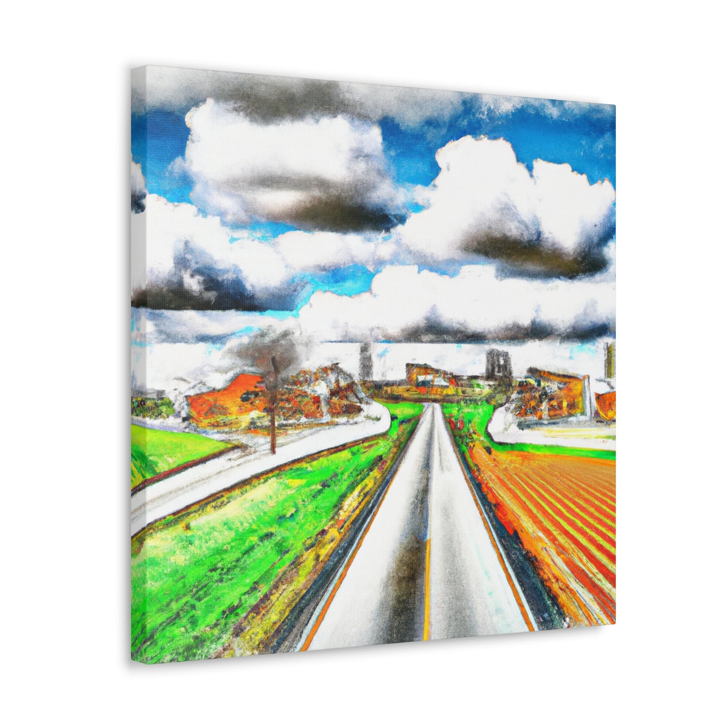 Country Road Reflection - Canvas