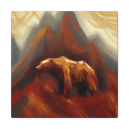 Brown Bear: Majestic. - Canvas