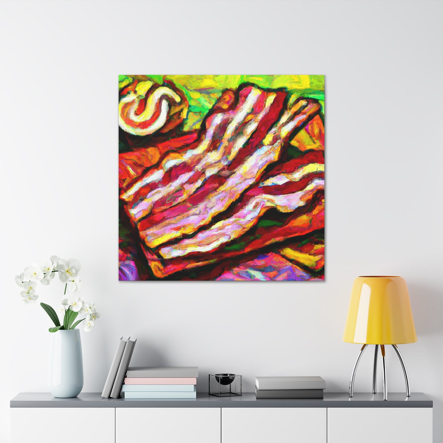 "Savory Sizzling Bacon" - Canvas