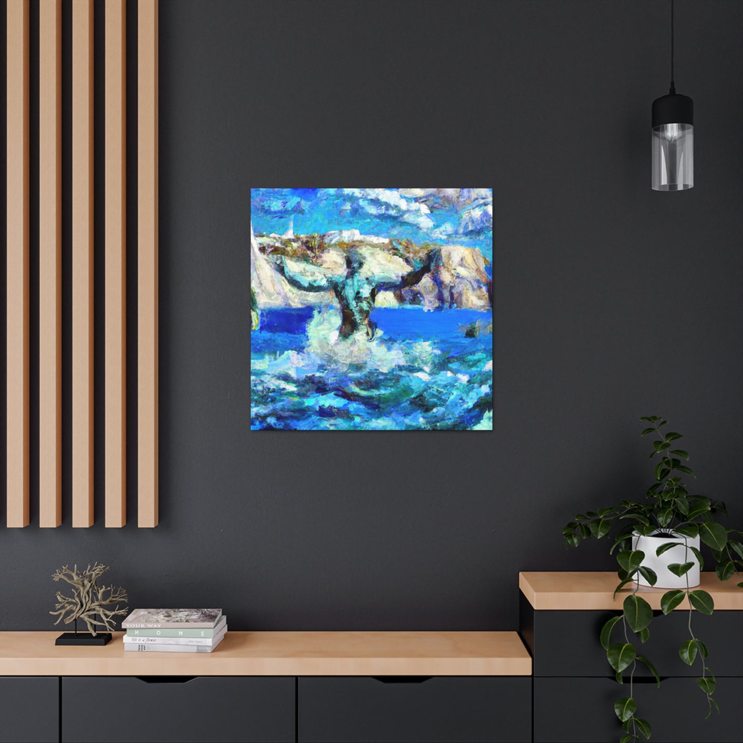 Poseidon on a Rock - Canvas