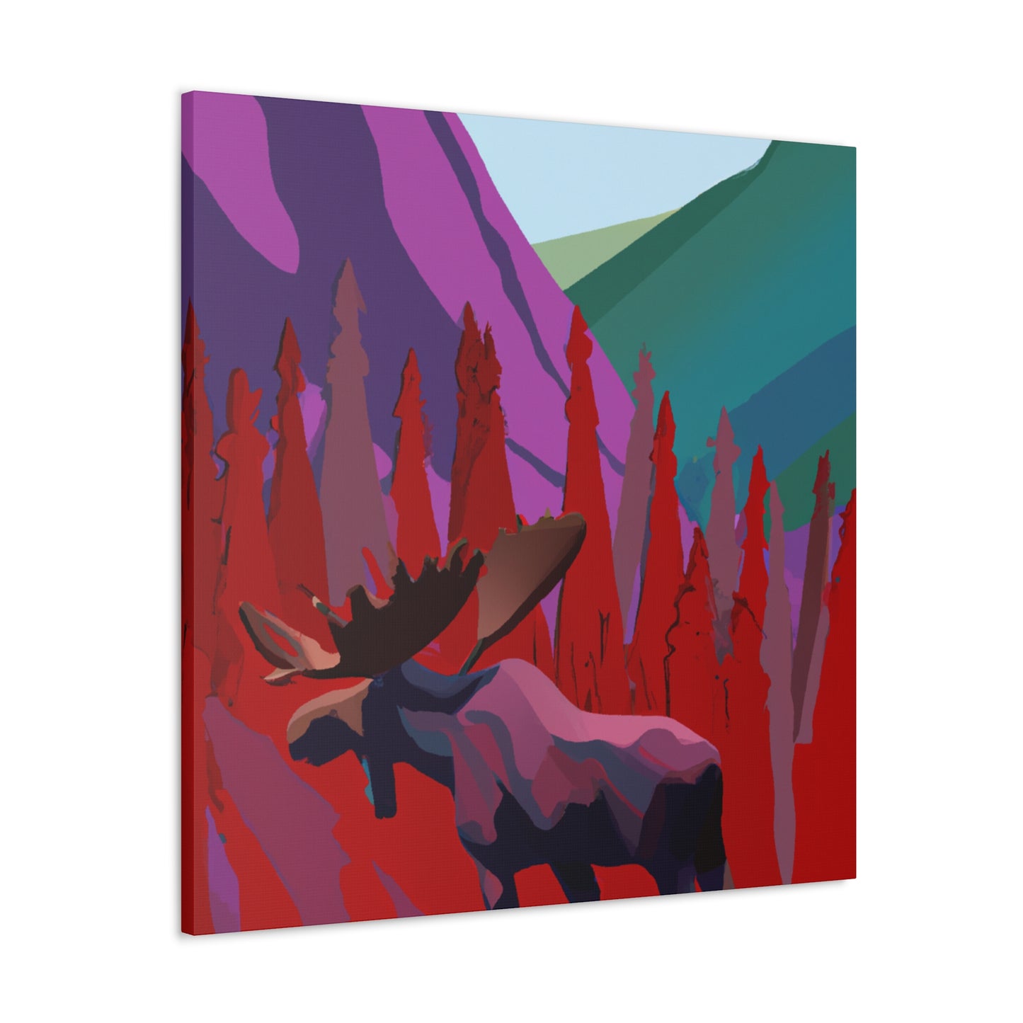 "Moose in the Mountains" - Canvas