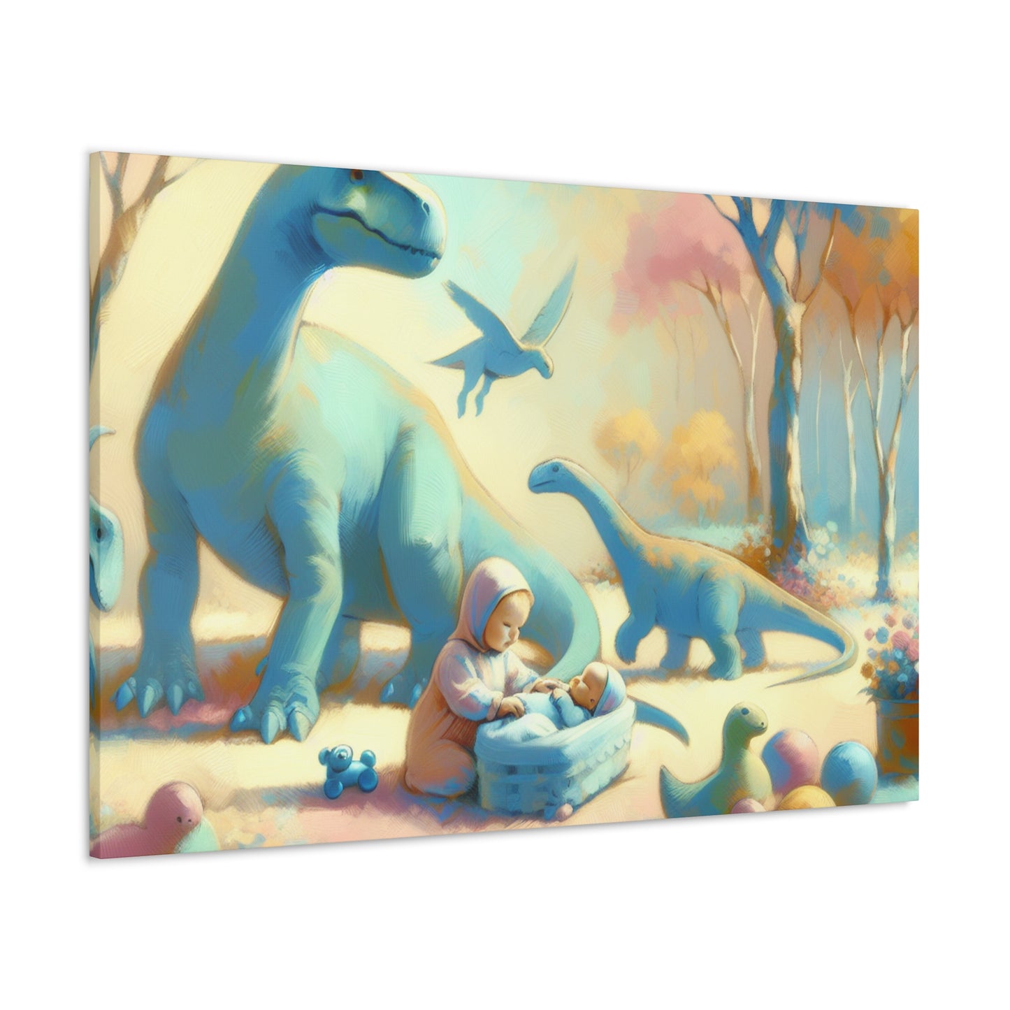 "Pastel Prehistoric Harmony" - Canvas