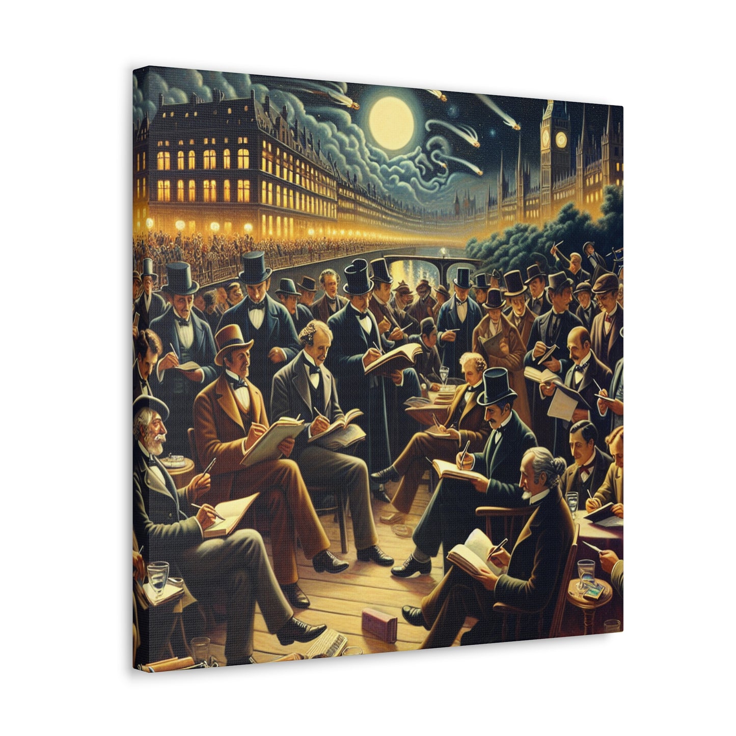 Midnight Literary Gathering - Canvas