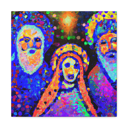 Three Wisemen Pointillism - Canvas