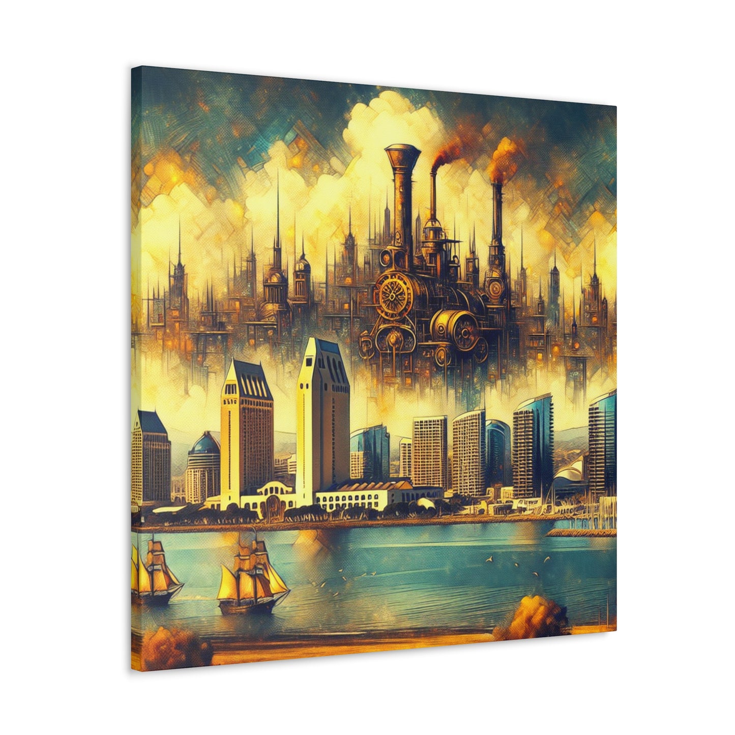 "Steam and Sunsets: San Diego" - Canvas