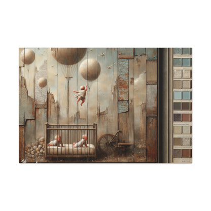 Ethereal Balloon Ascension - Canvas