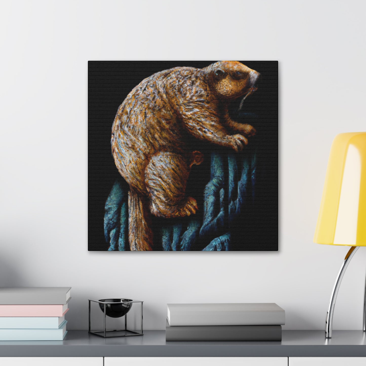 Marmot in Rococo Style - Canvas