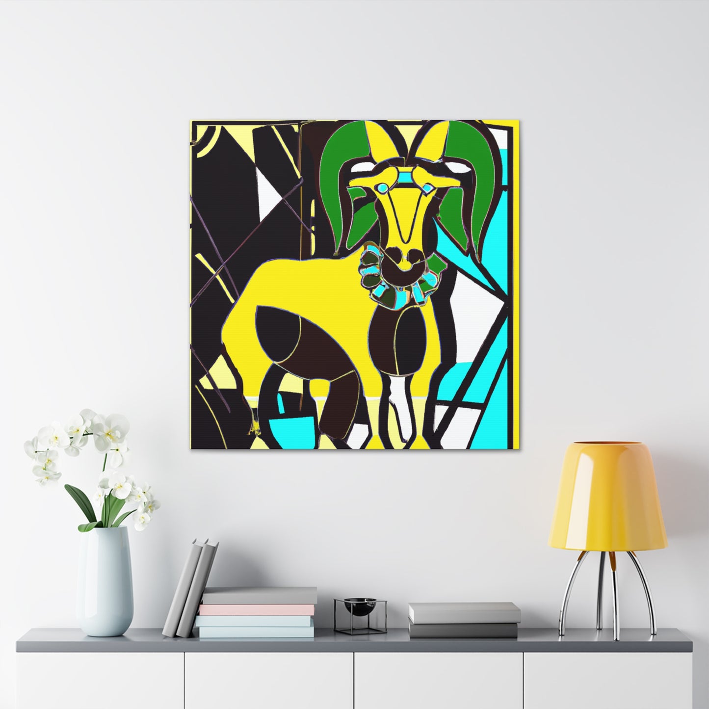 "Sheep in Art Nouveau" - Canvas