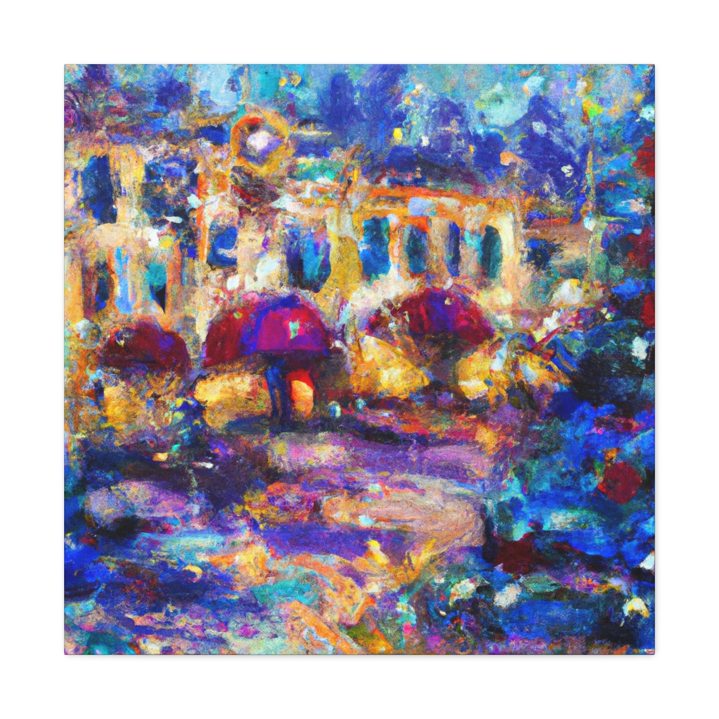 Urban Nightscape Scene - Canvas