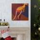 Kangaroo In Art Deco - Canvas