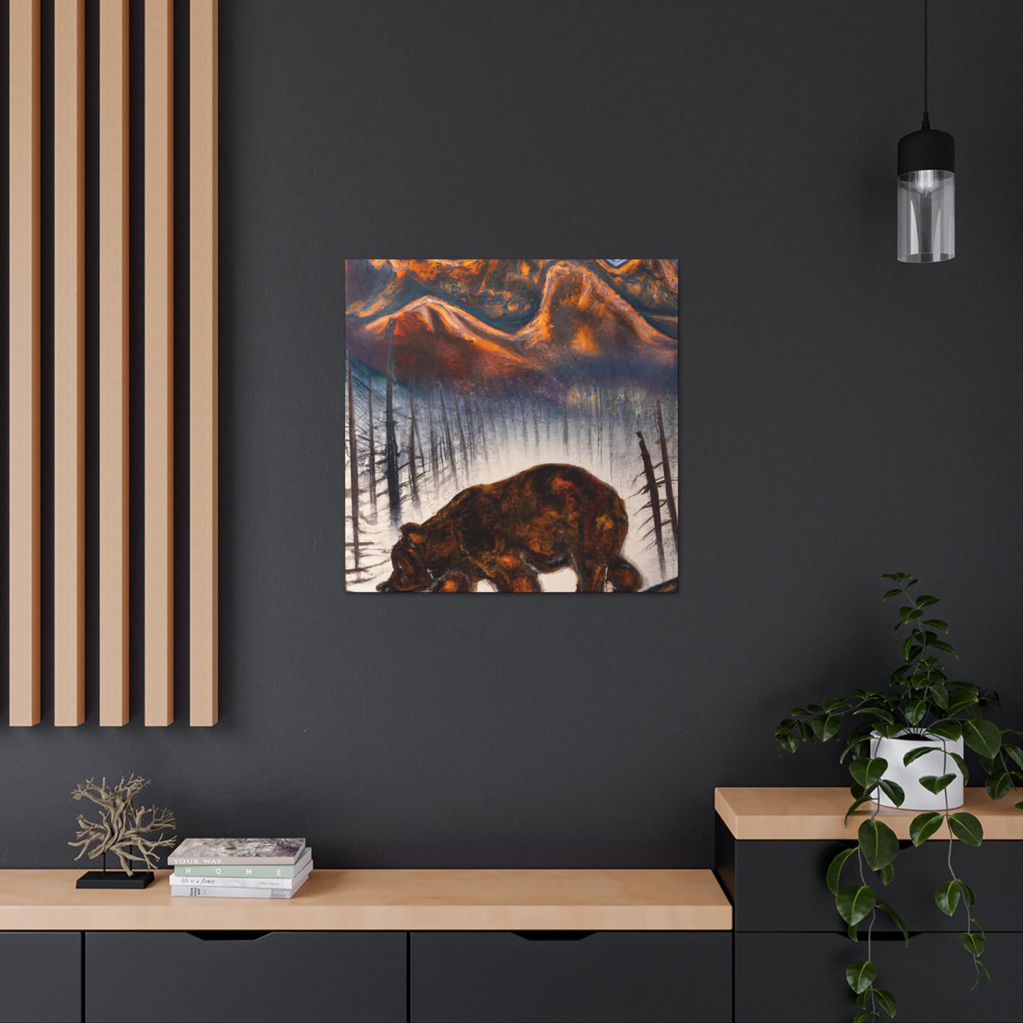 "Bear in Surrealism Land" - Canvas