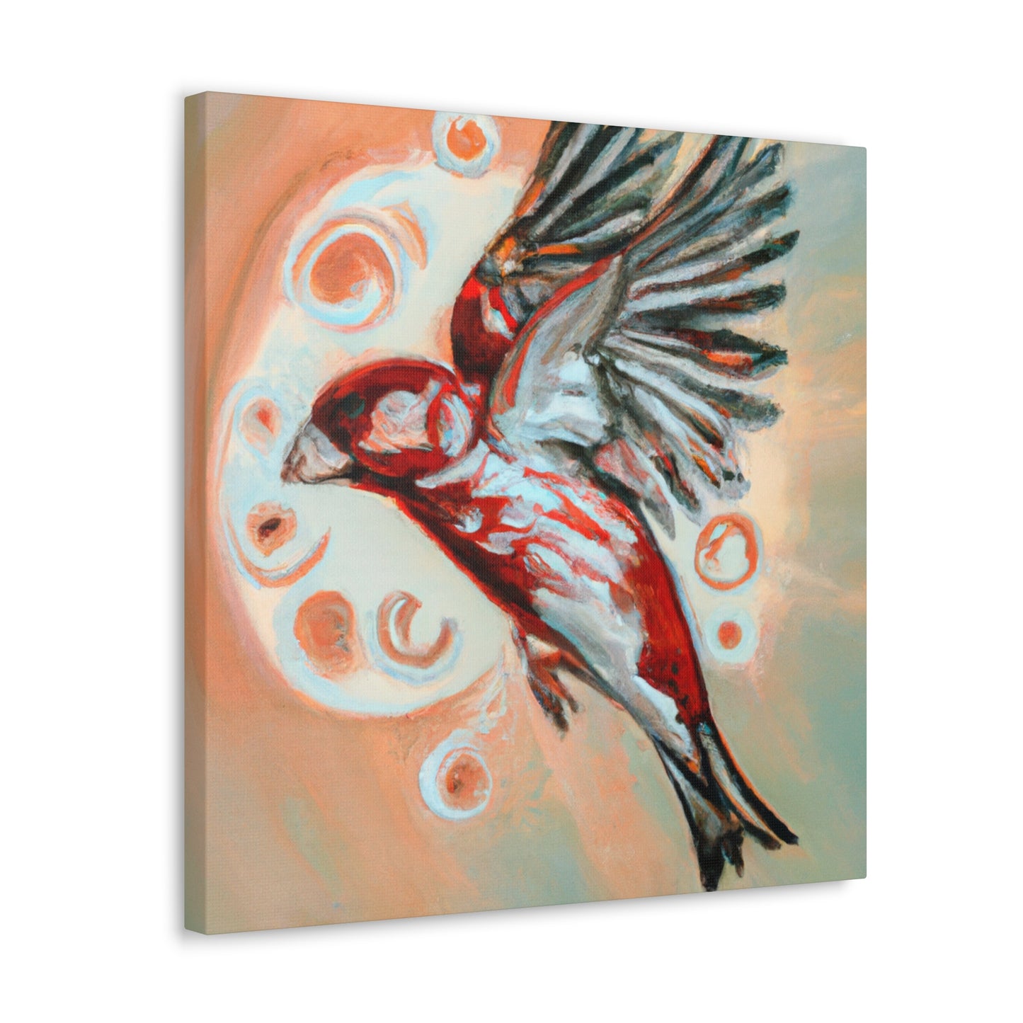 "House Finch Art Deco" - Canvas