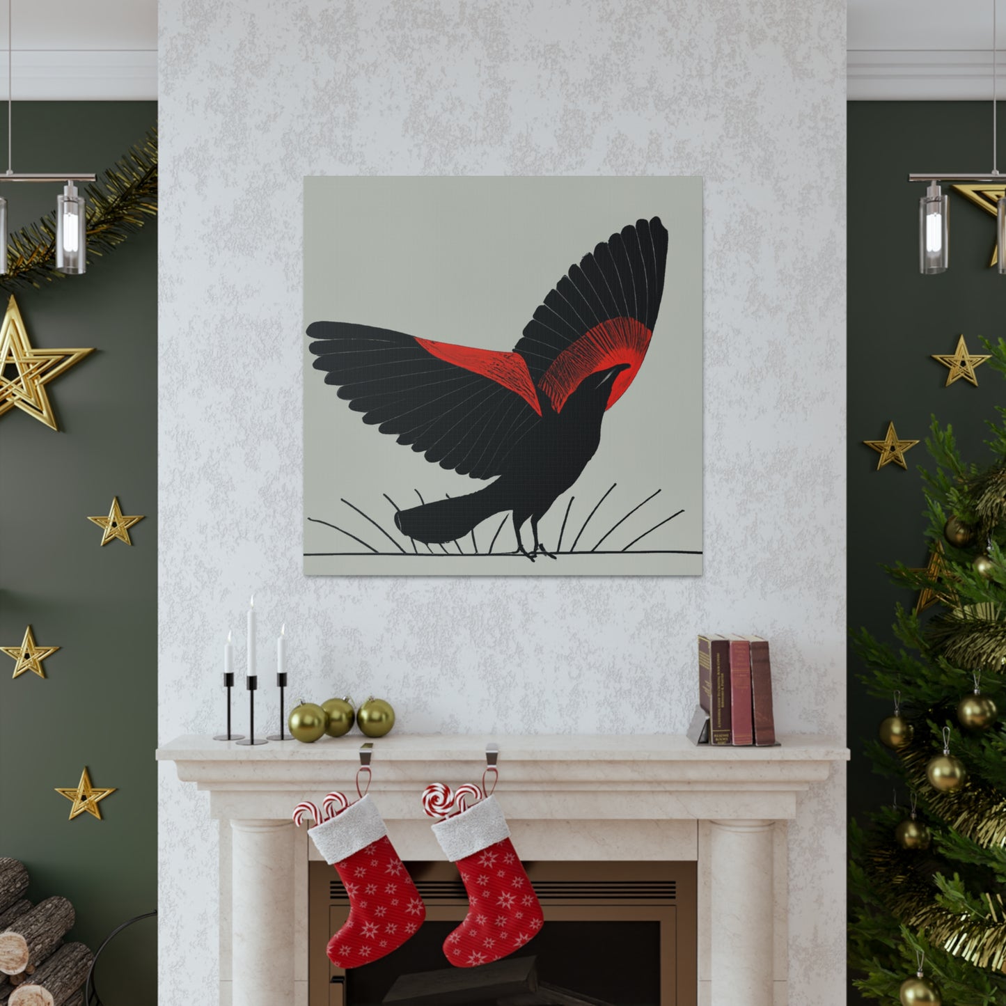 "Blackbird of Deco Dreams" - Canvas