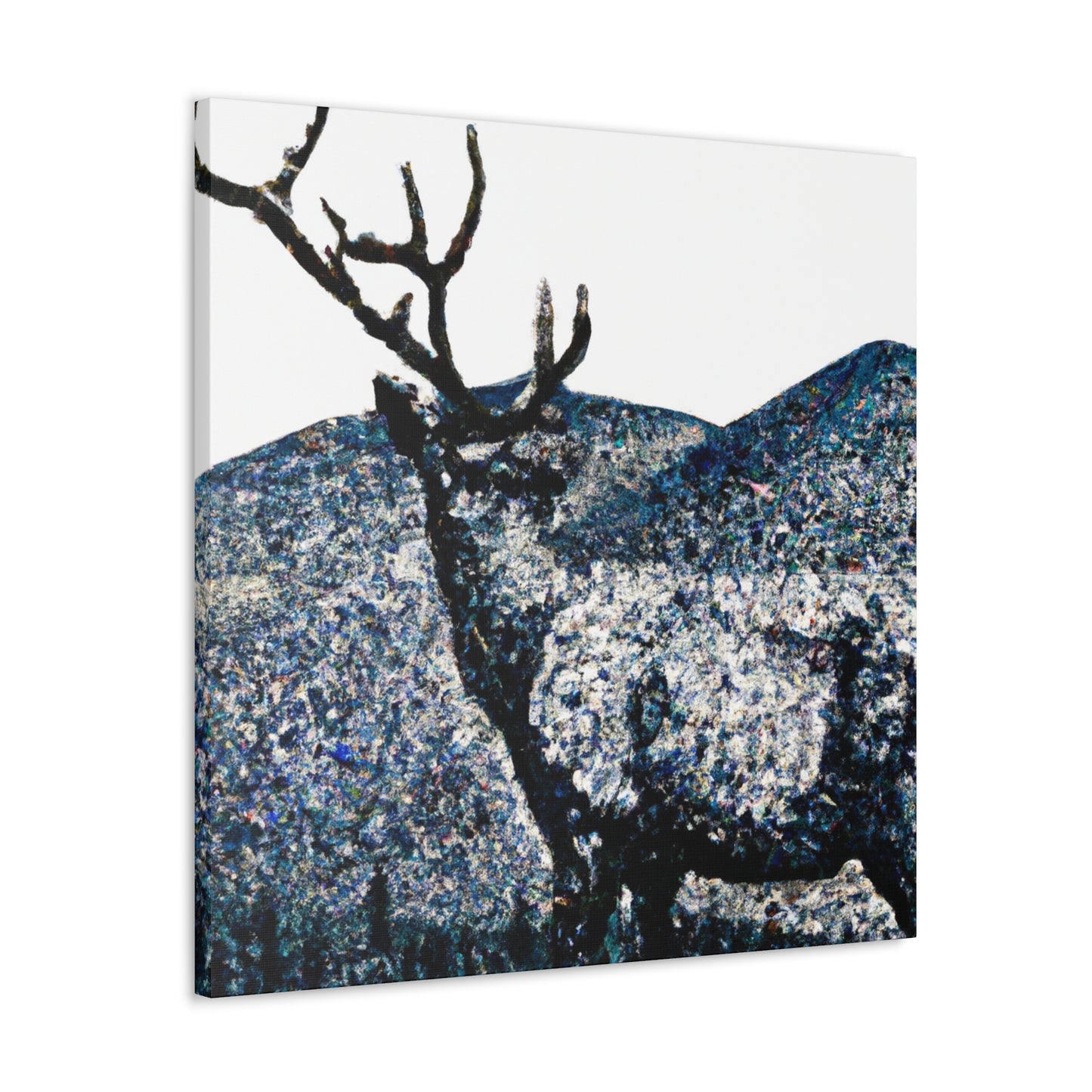 "Deer in Pointillism" - Canvas