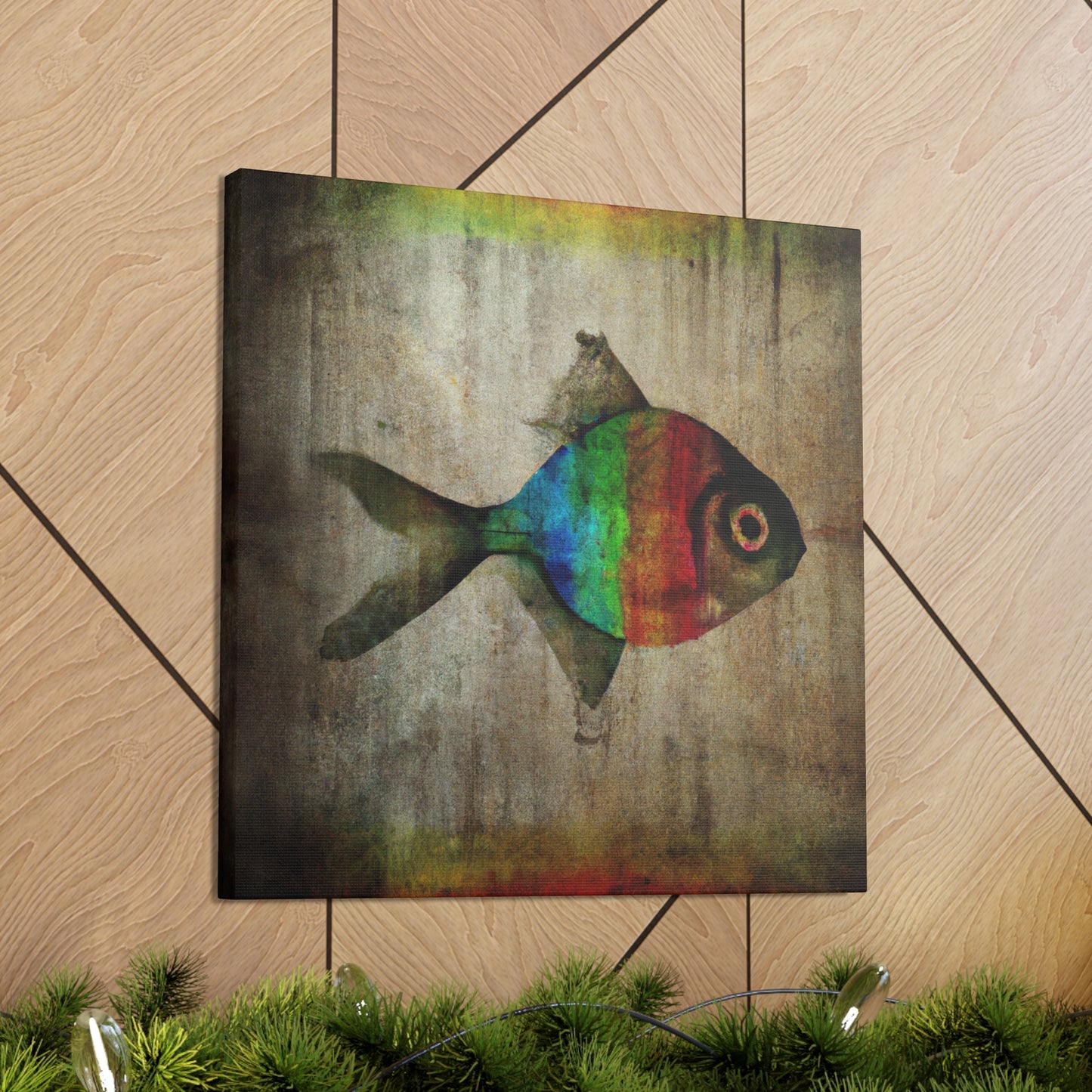 "Rainbow Fish Dreamscape" - Canvas