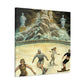 Skaters on Ice Rink - Canvas