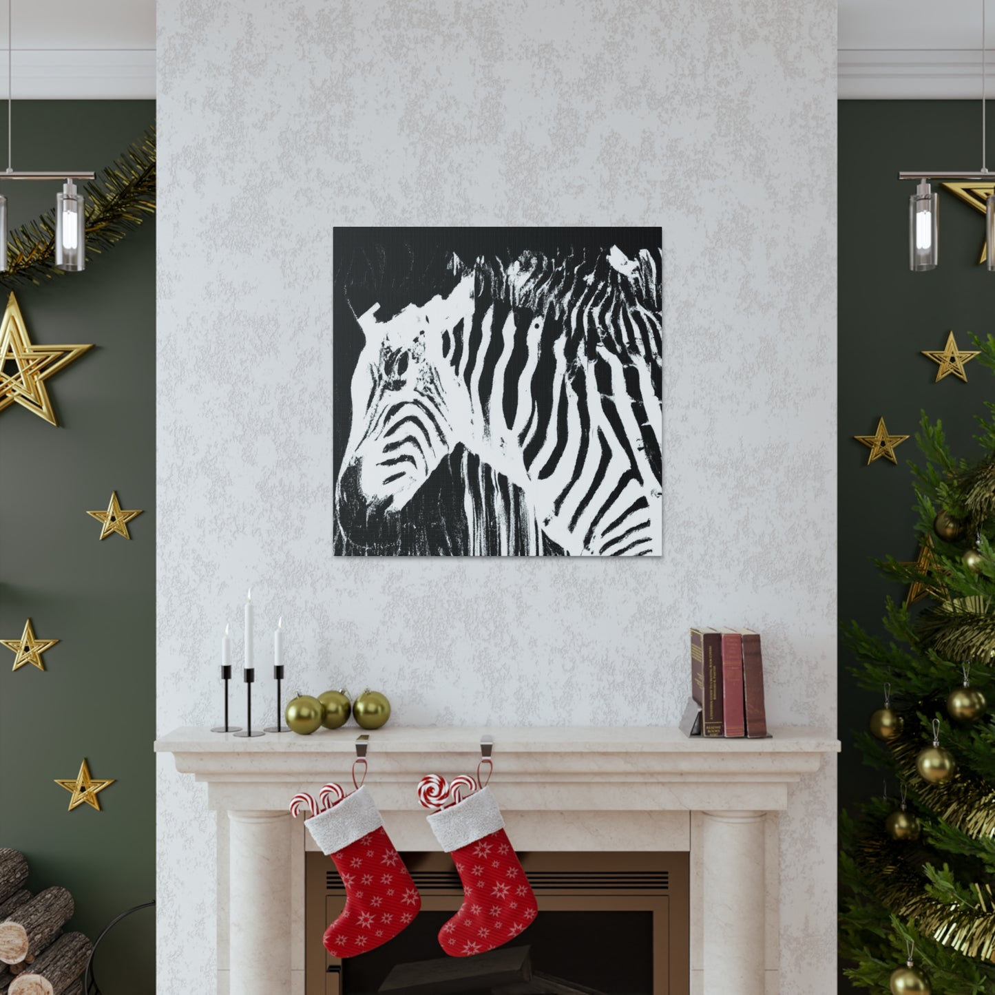 "Zebra Abstract Expressionism" - Canvas