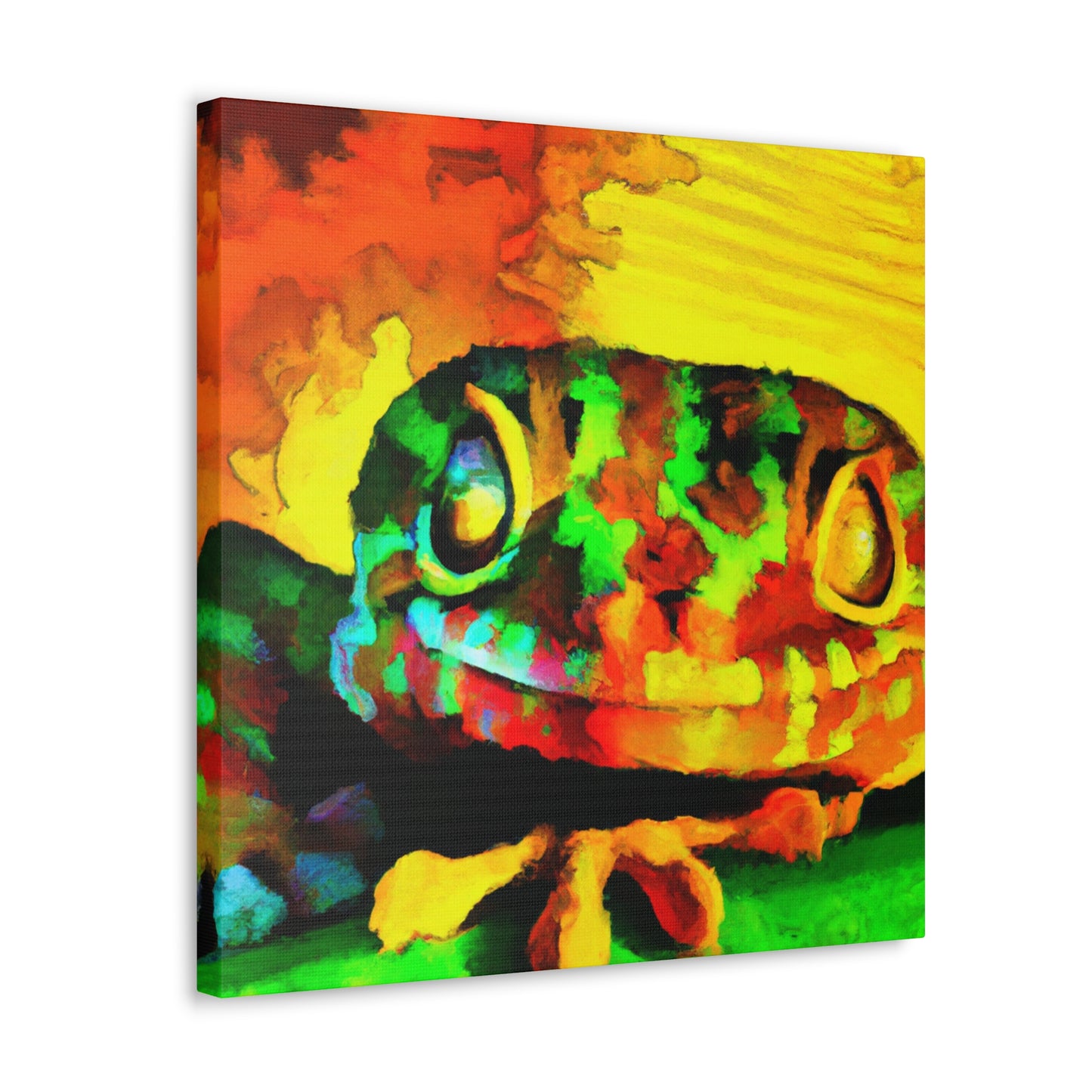 Gecko in Sunset Glow - Canvas