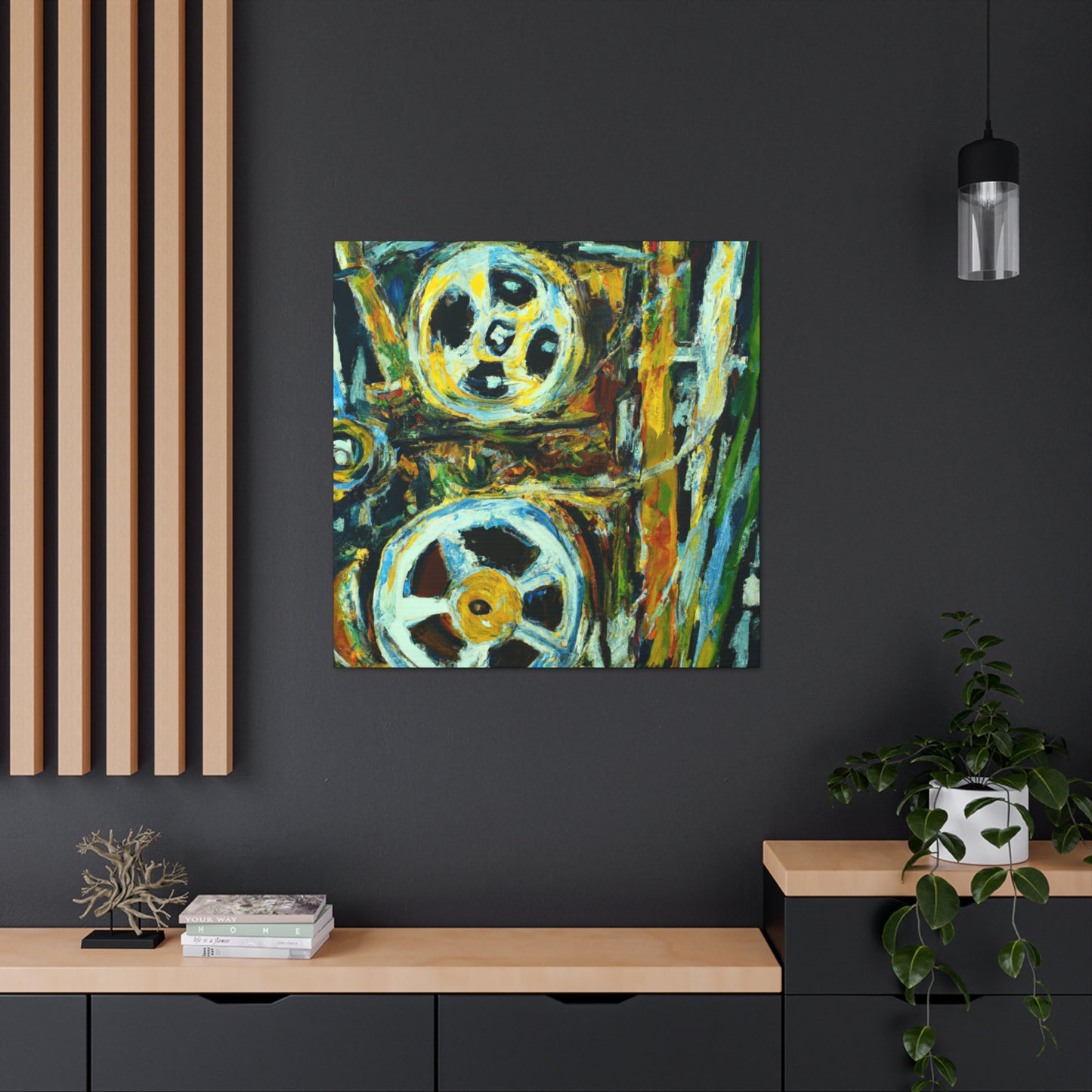 "Reel to Reel Relief" - Canvas