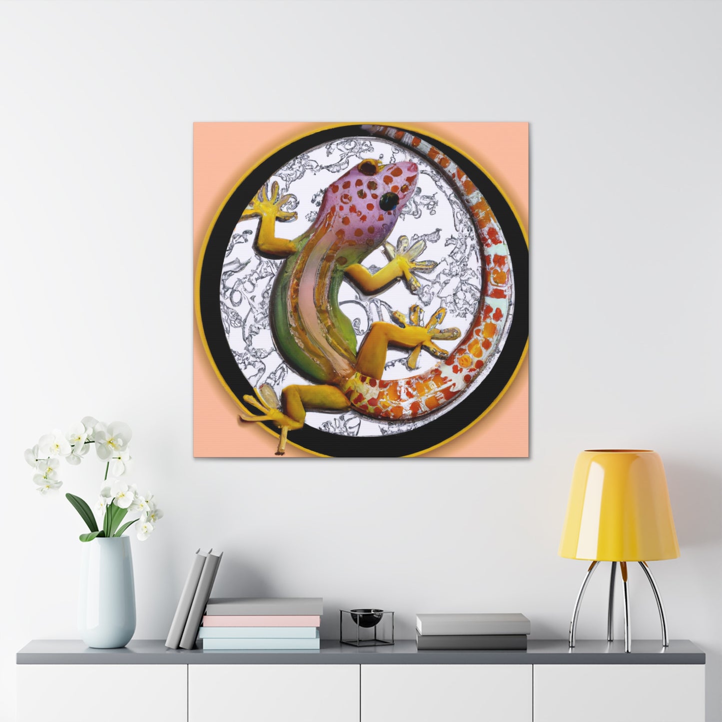 "Gecko's Art Nouveau" - Canvas