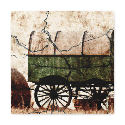 "Hay Wagon in Deco" - Canvas