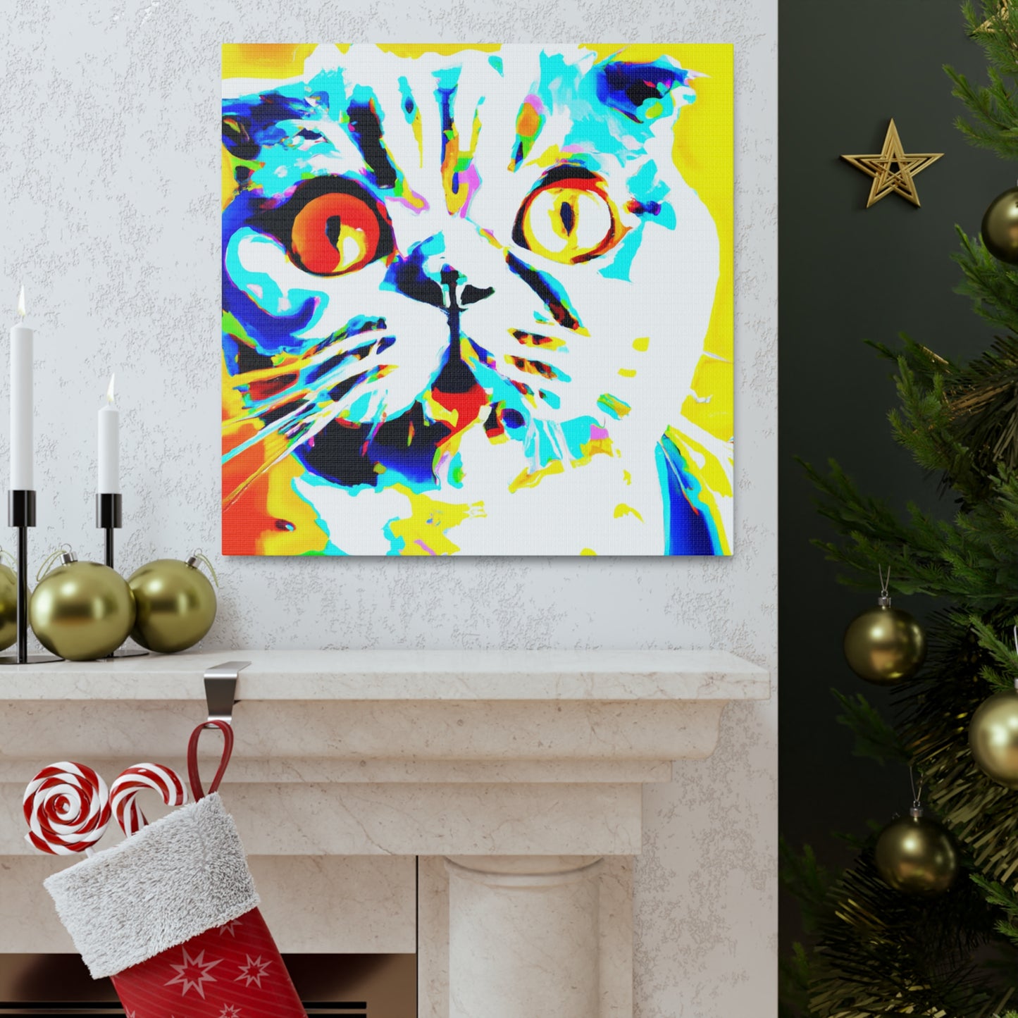 Scottish Fold Reflection - Canvas