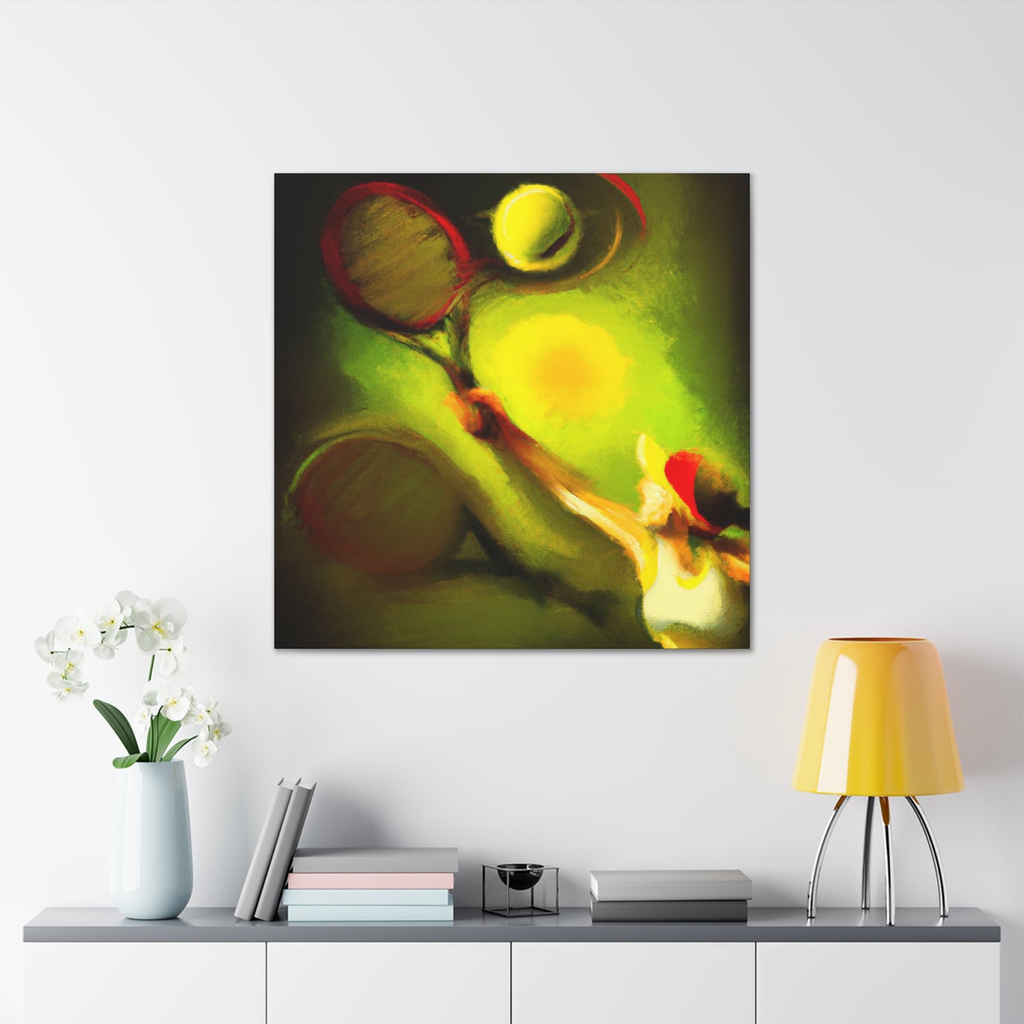 Tennis Court Convergence - Canvas