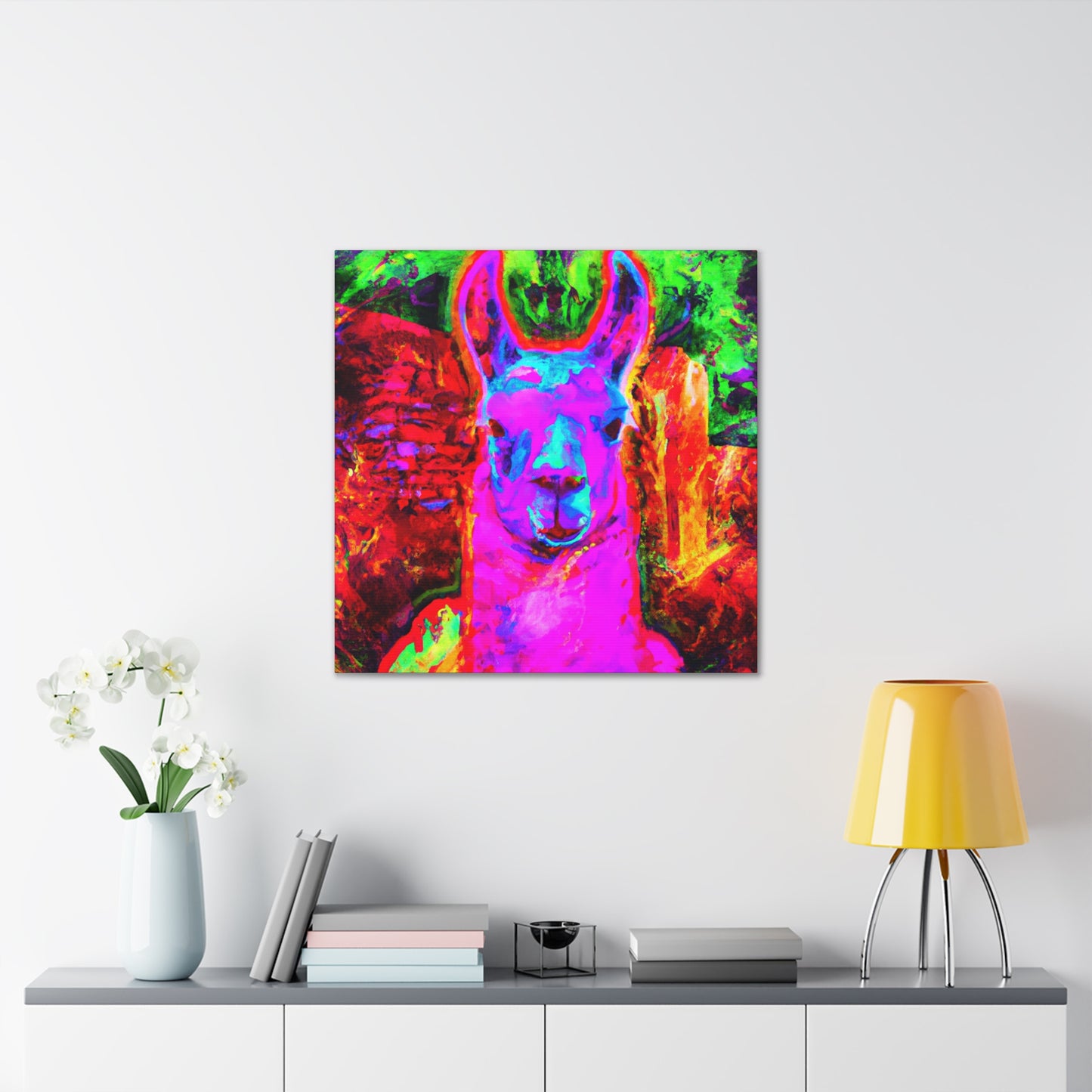 Futuristic Llama Painting - Canvas