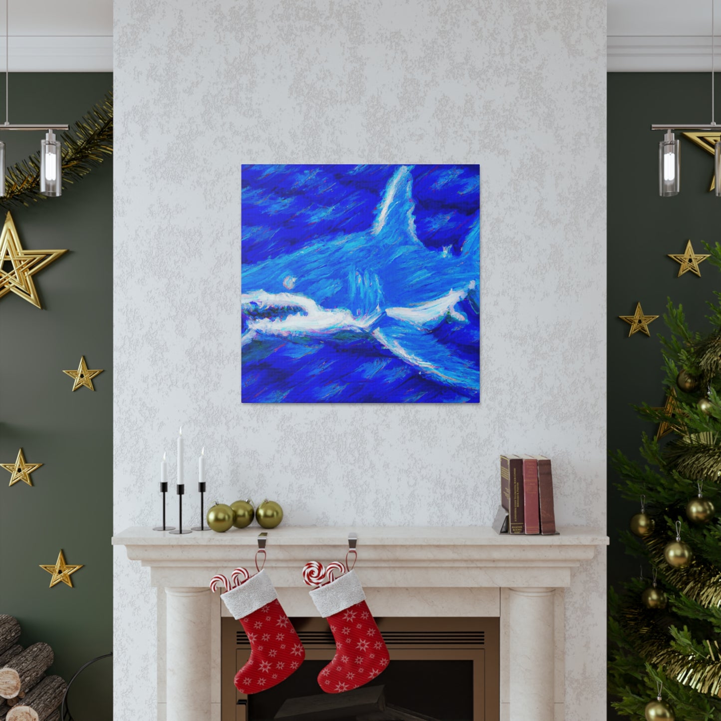 "Shark's Midnight Mist" - Canvas