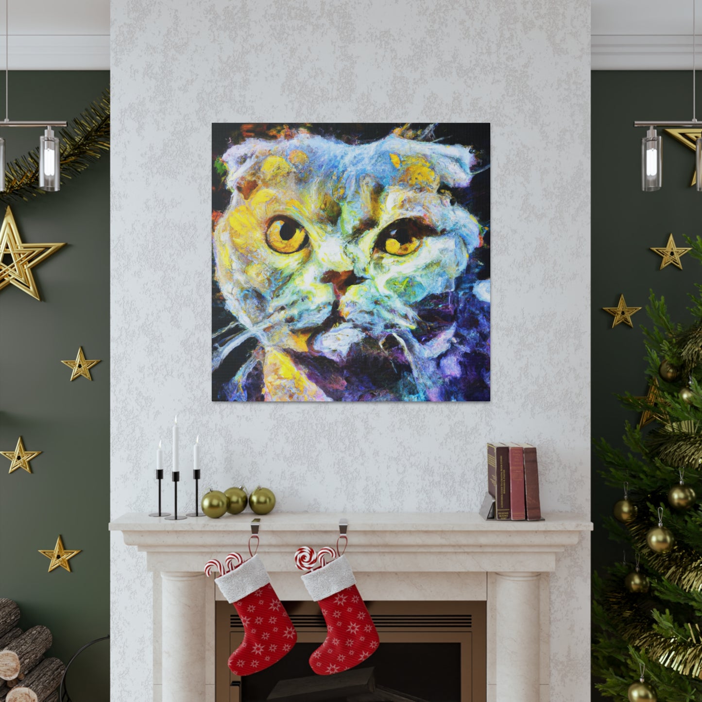 Scottish Fold Impasto - Canvas