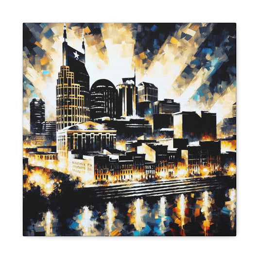 "City in Vibrant Chaos" - Canvas