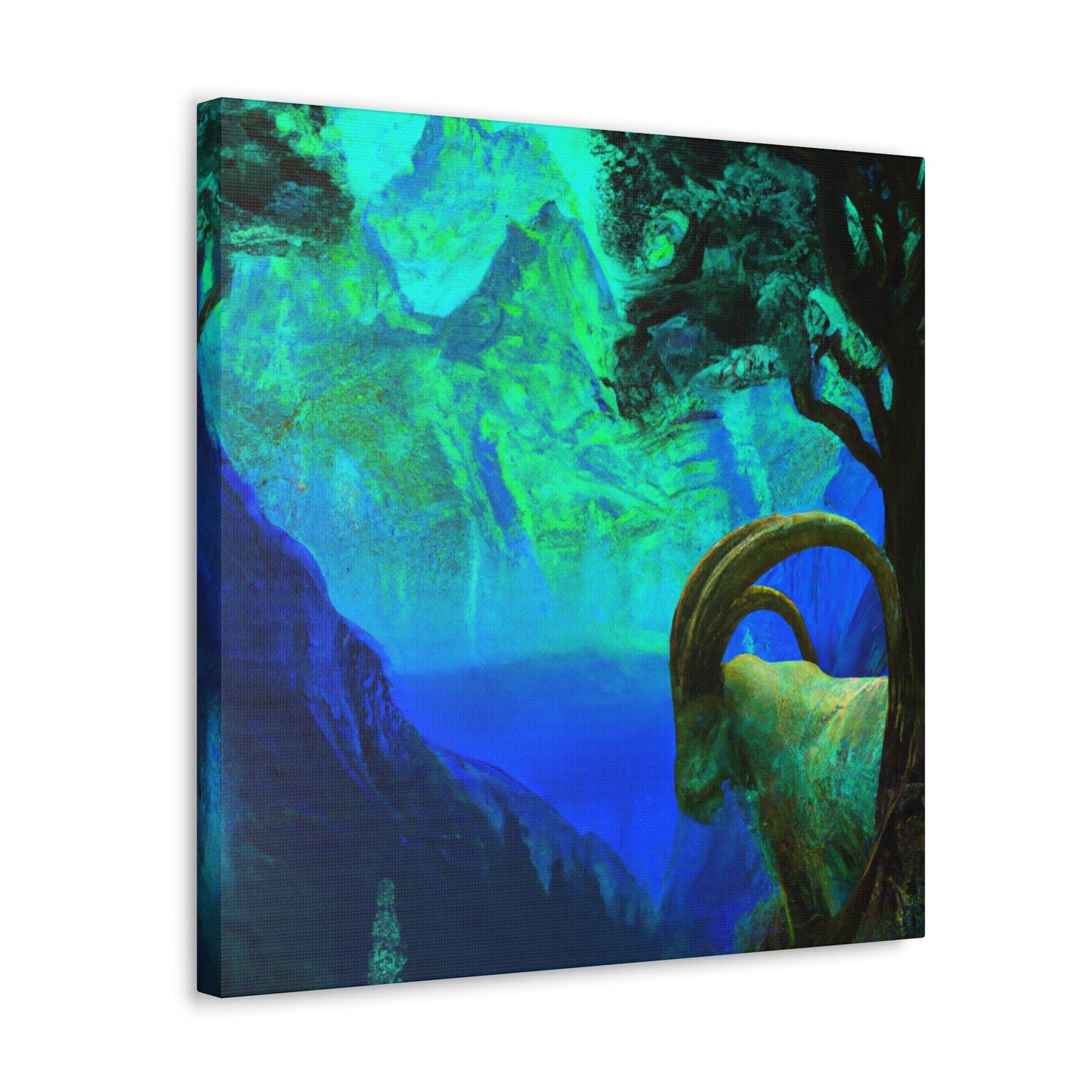 Goat on Mountain Ridge - Canvas