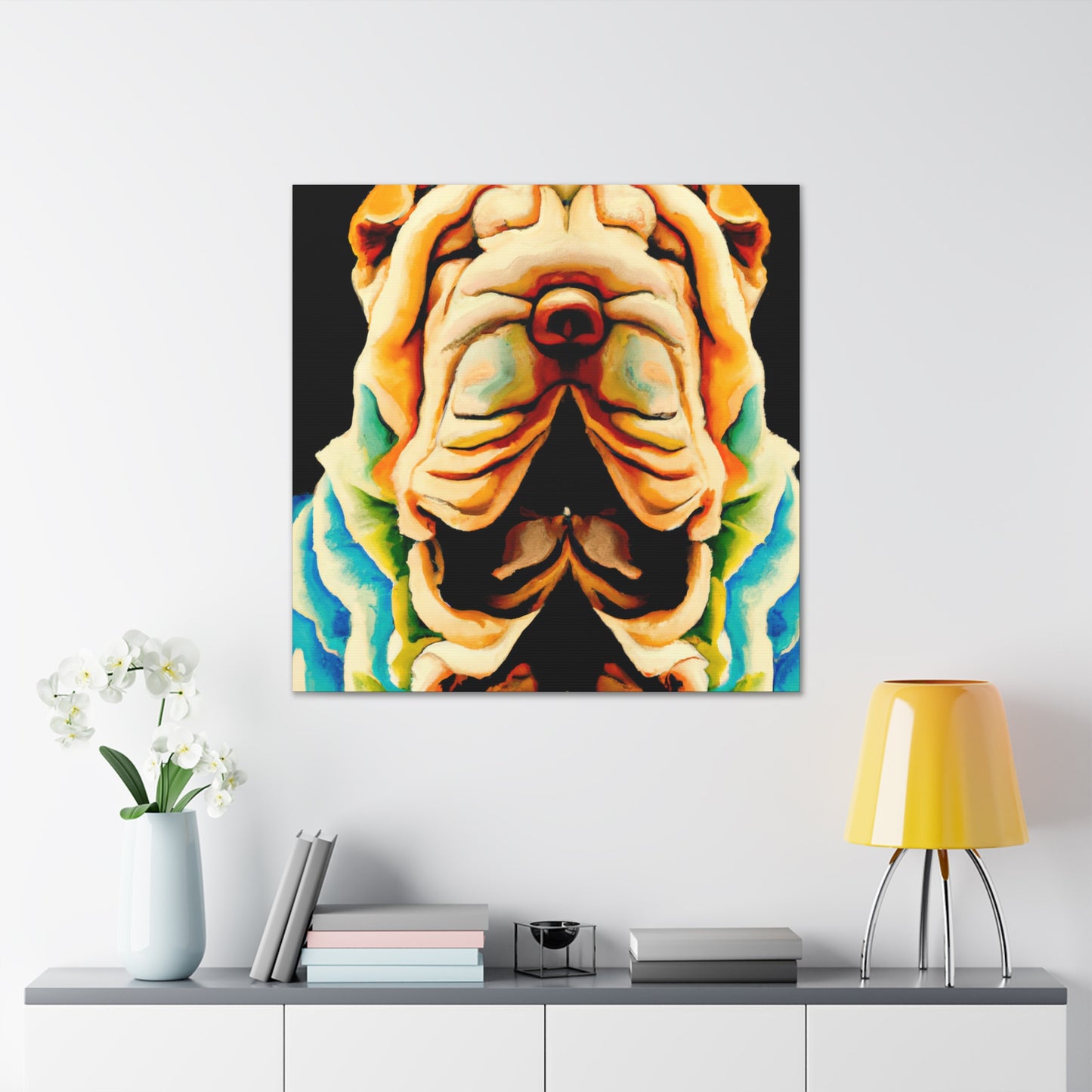 Shar Pei in Bloom - Canvas