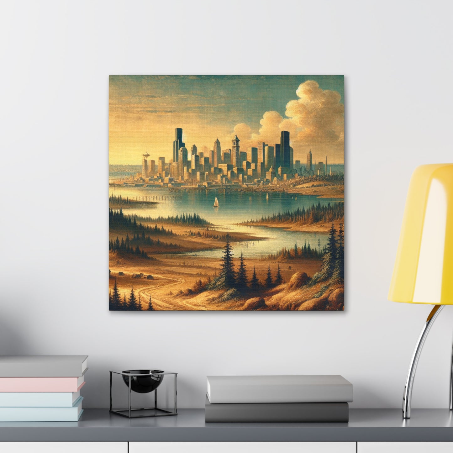 "Enchanted Emerald Metropolis" - Canvas