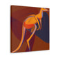 Kangaroo In Art Deco - Canvas