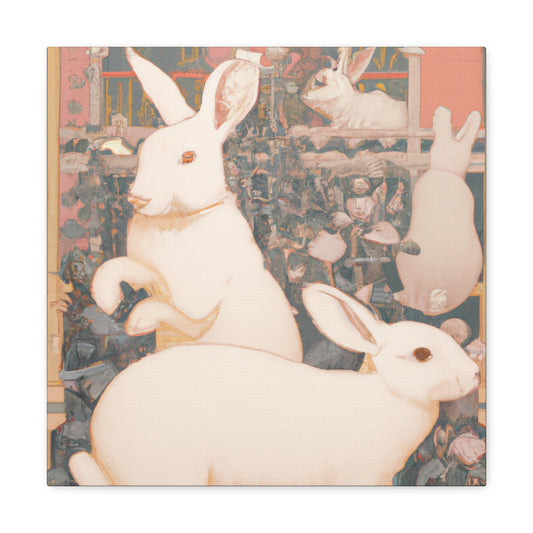 Rabbit in Springtime. - Canvas