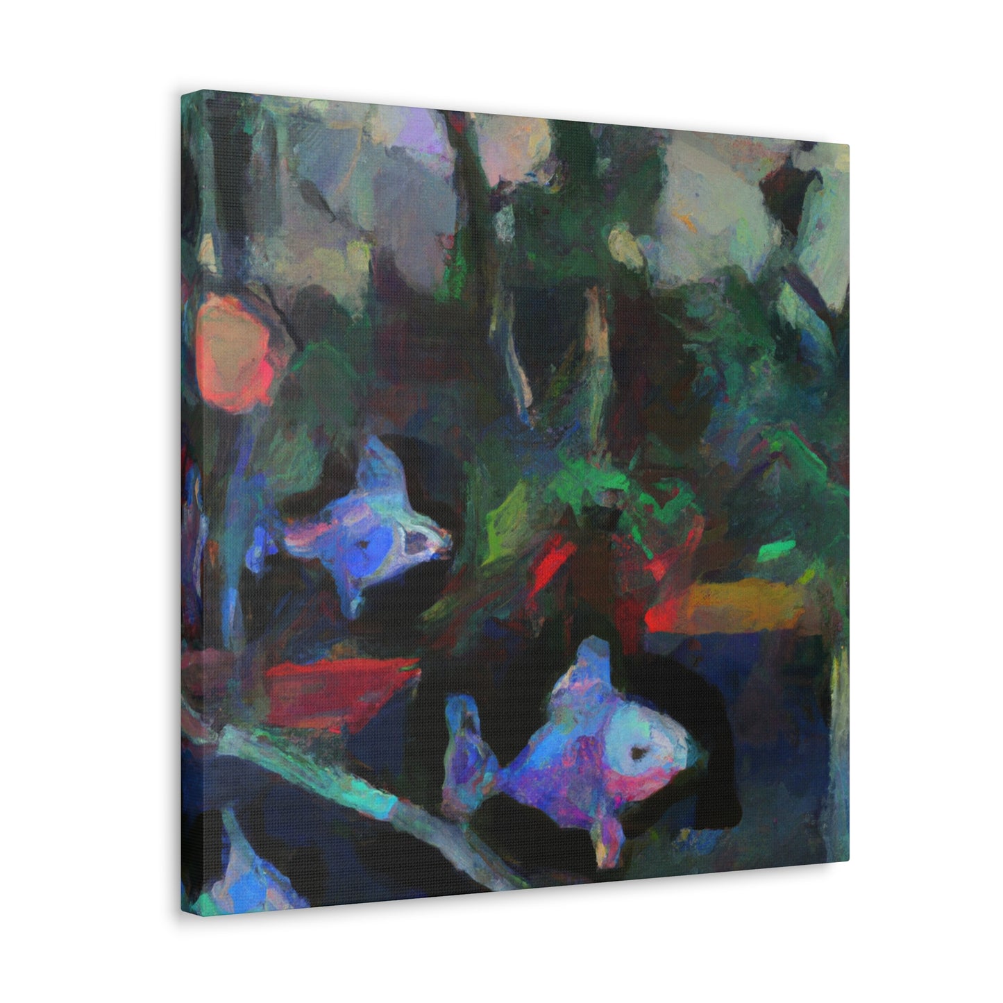 "Neon Tetra Glistening" - Canvas