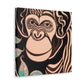 "Chimp Wisdom in Deco". - Canvas