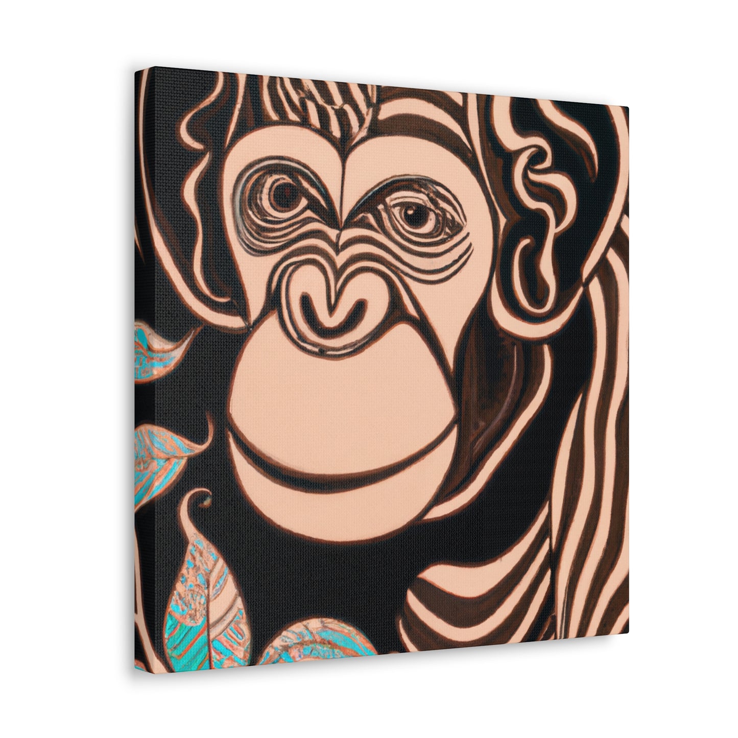 "Chimp Wisdom in Deco". - Canvas