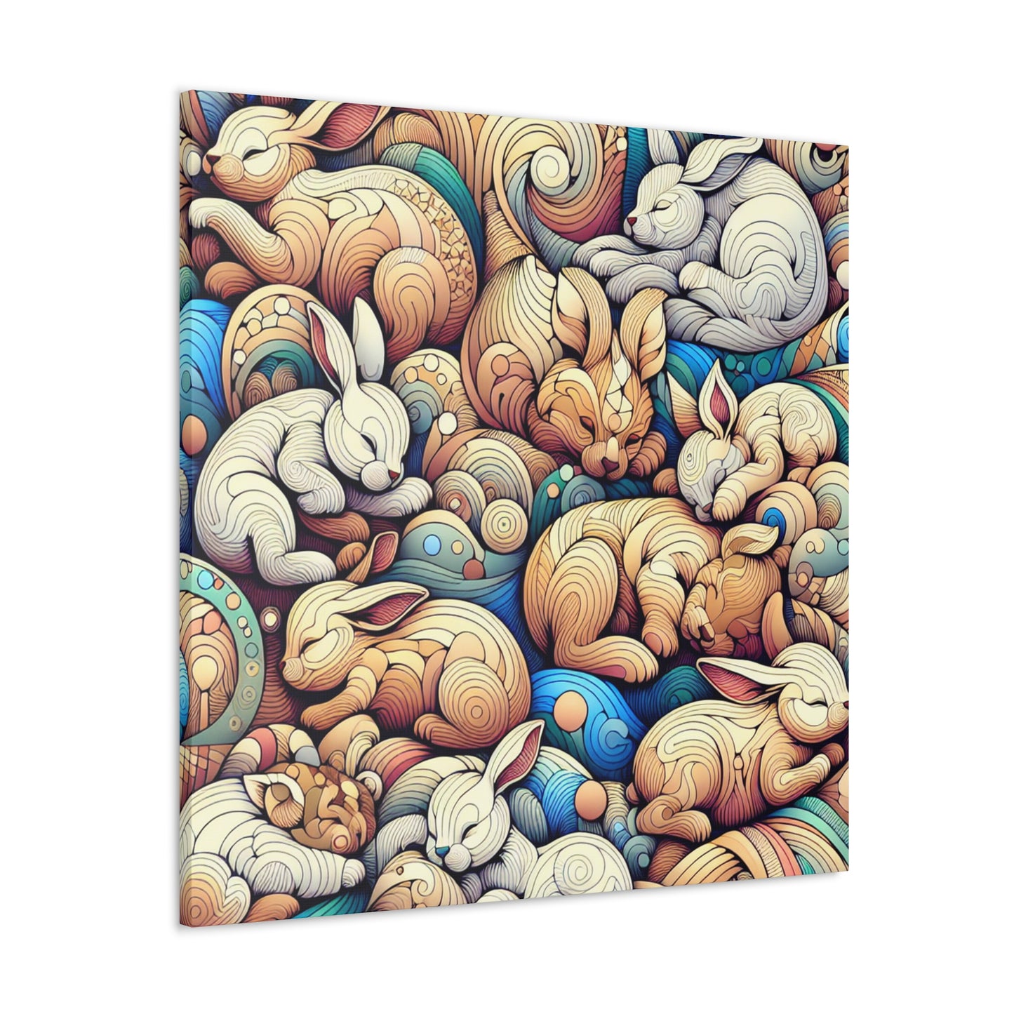 Whimsical Slumbering Creatures - Canvas