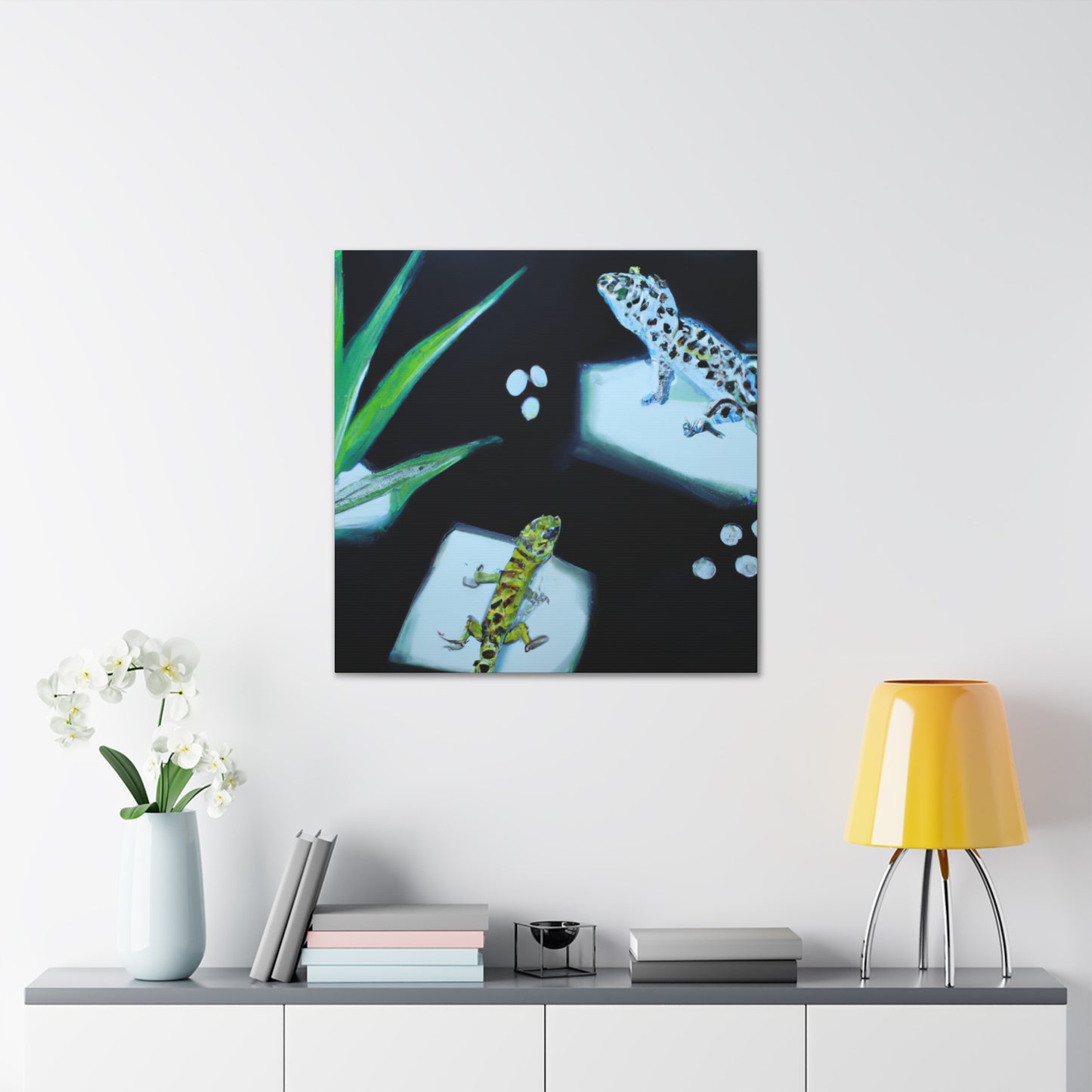 Gecko in Starlight Dream - Canvas