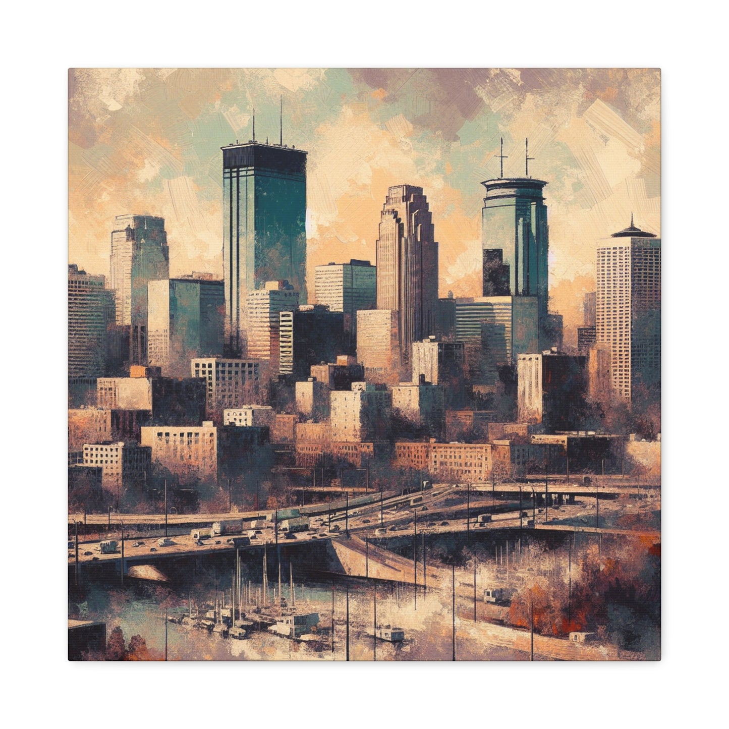 "Urban Symphony: Minneapolis" - Canvas