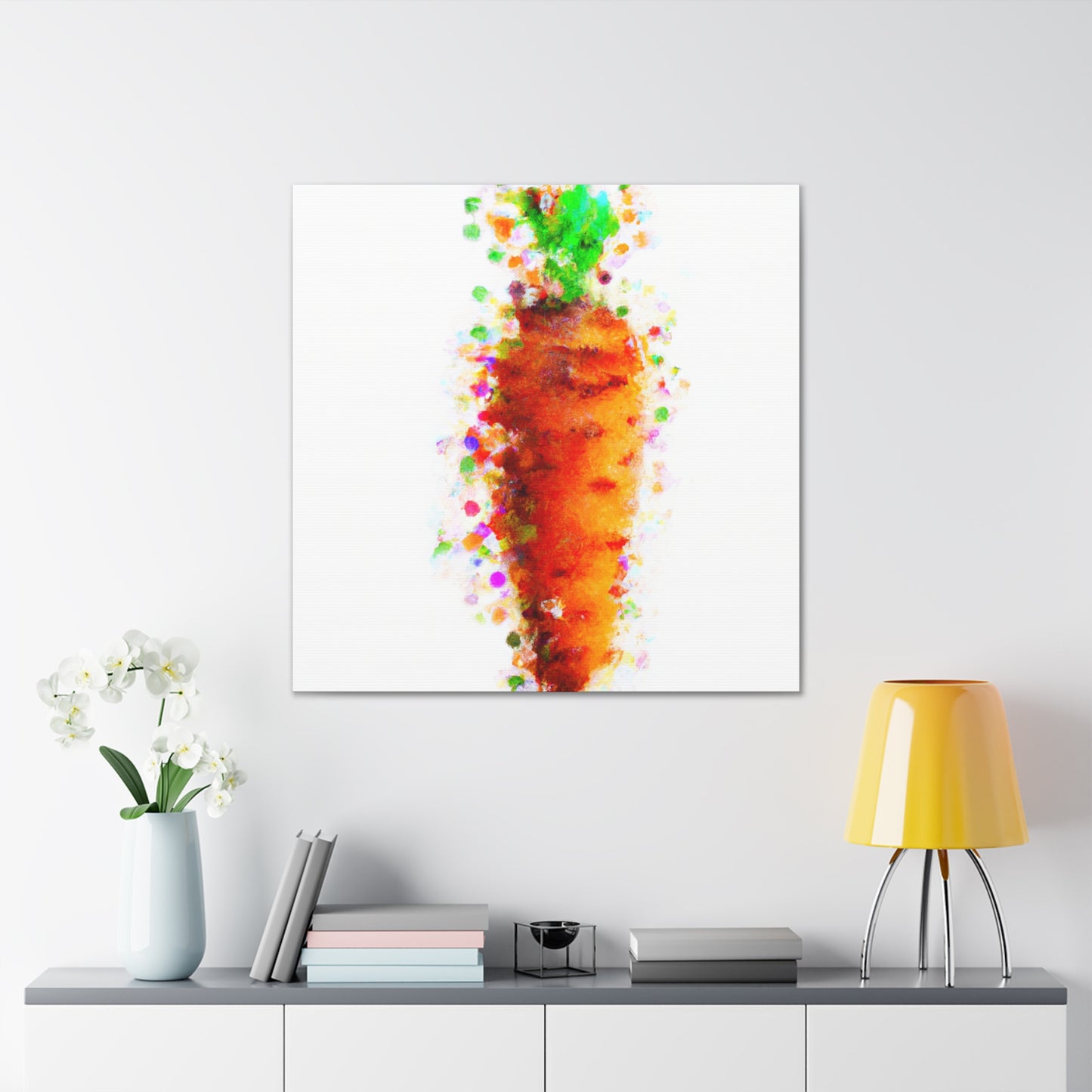 Carrots in Pointillism - Canvas