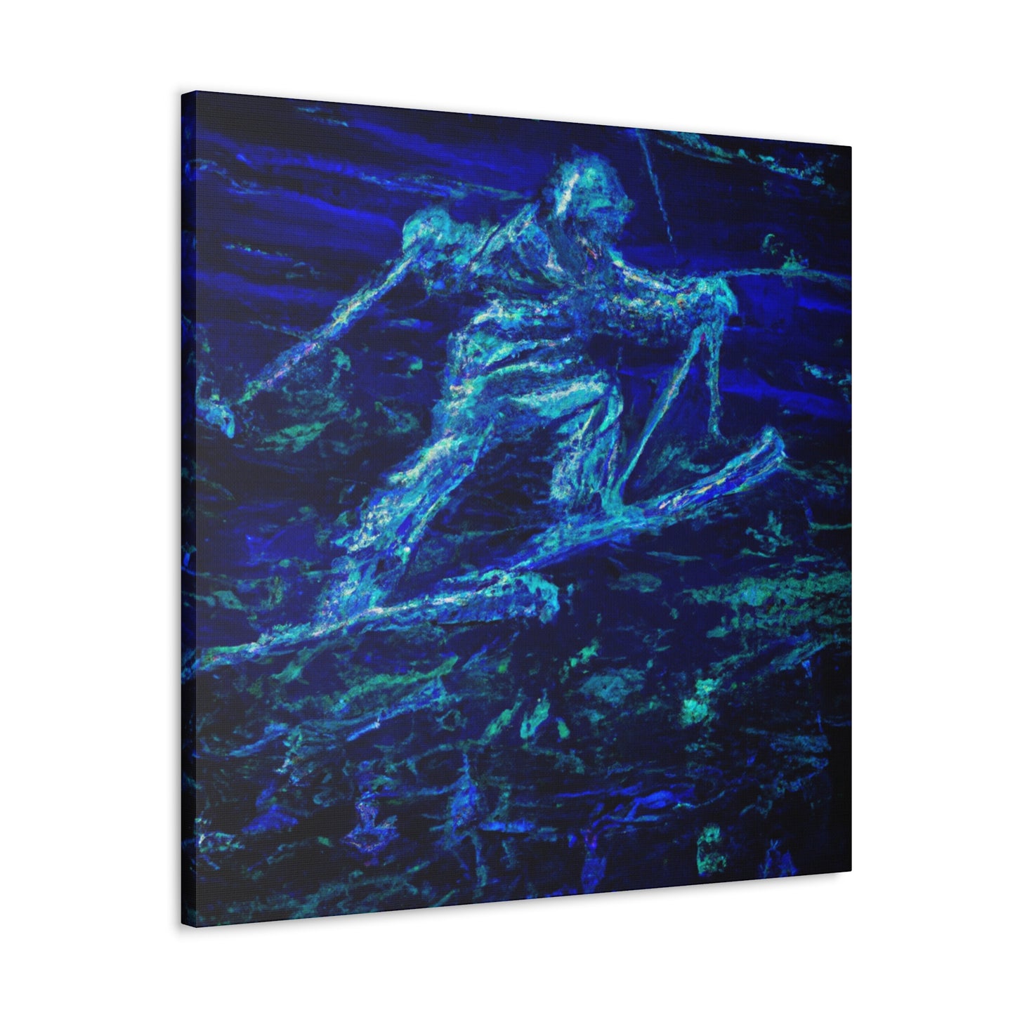 Skiing on Snowfields - Canvas