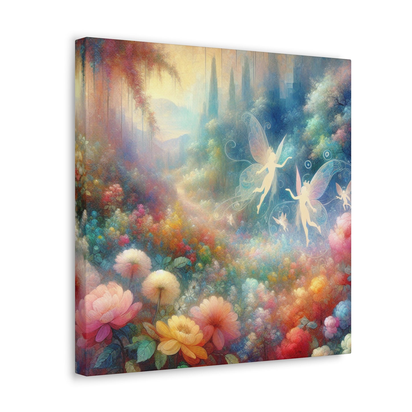 Whimsical Blooms Amidst Secrets - Canvas