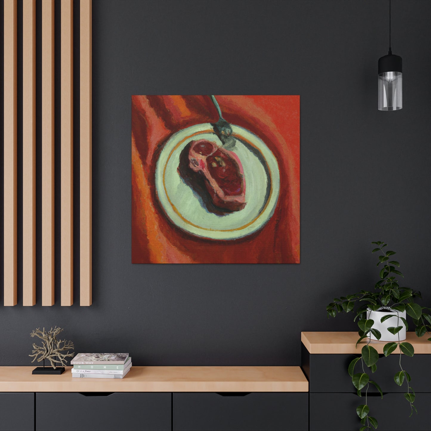 "Flavorful Steak Hyperscape" - Canvas