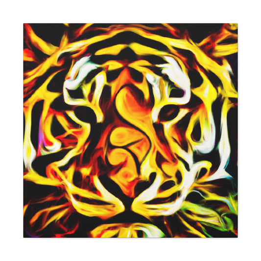 "Striking Tiger Portrait" - Canvas