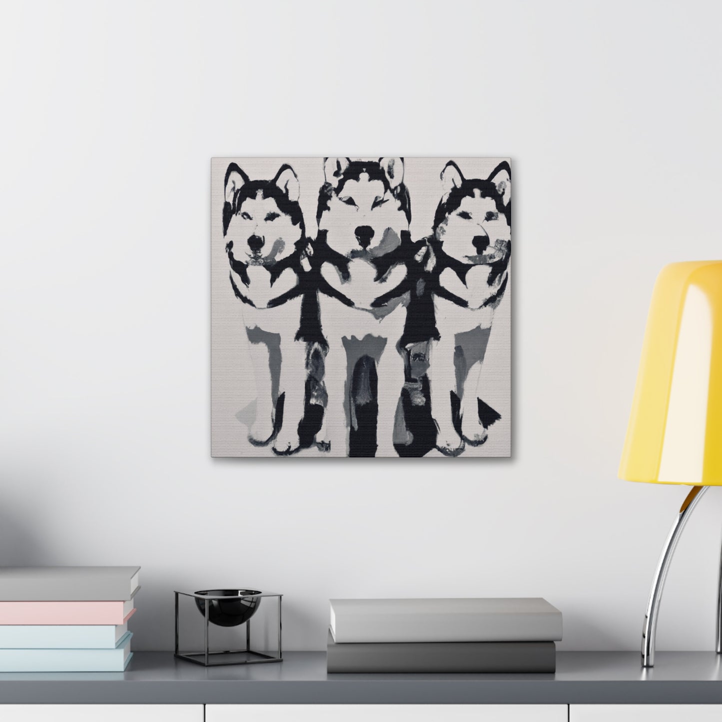 "Huskies in Art Deco" - Canvas